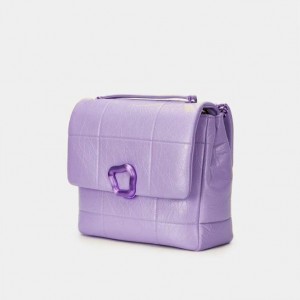 Songmont Large Chocolate Crossbody Bag Lavender | CANADA MJFXEV