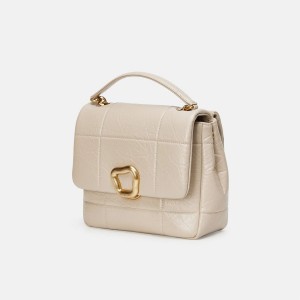 Songmont Medium Chocolate Shoulder Bag Beige | CANADA ZWMLBD