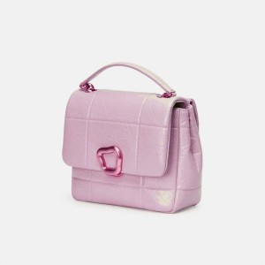 Songmont Medium Chocolate Shoulder Bag Pink | CANADA DUGQOP