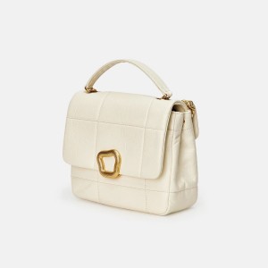 Songmont Medium Chocolate Shoulder Bag White | CANADA NIMJRQ