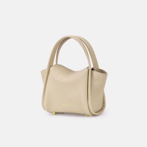 Songmont Mini Song Bucket Bag Beige | CANADA VXETNB