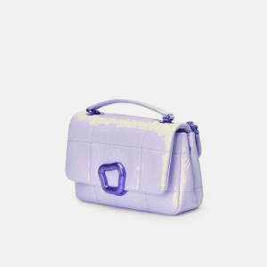 Songmont Small Chocolate Shoulder Bag Lavender | CANADA KEQCFS