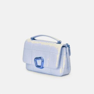 Songmont Small Chocolate Shoulder Bag Light Blue | CANADA WGPDCQ