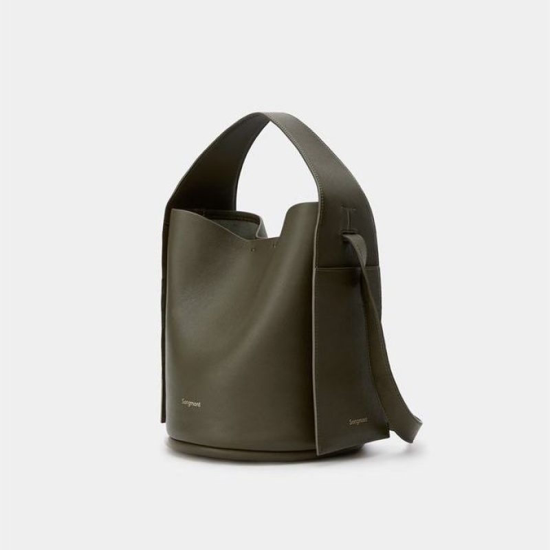 Songmont Drippy Bucket Bag Dark Green | CANADA RHQJNX