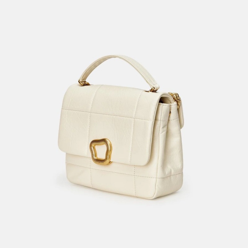 Songmont Medium Chocolate Shoulder Bag White | CANADA NIMJRQ