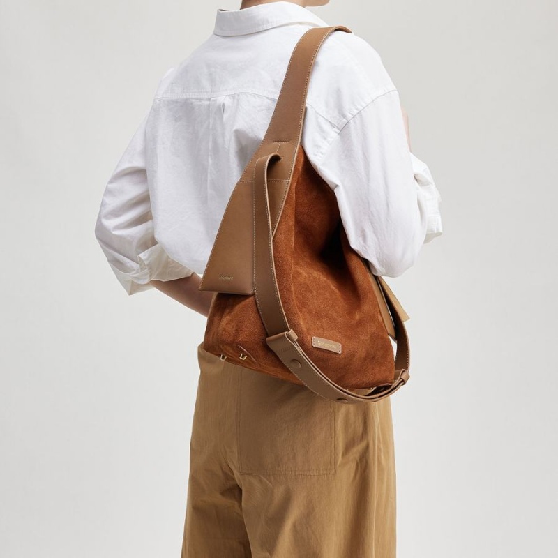 Songmont Medium Drippy Tote Bag Brown | CANADA MTQKXP