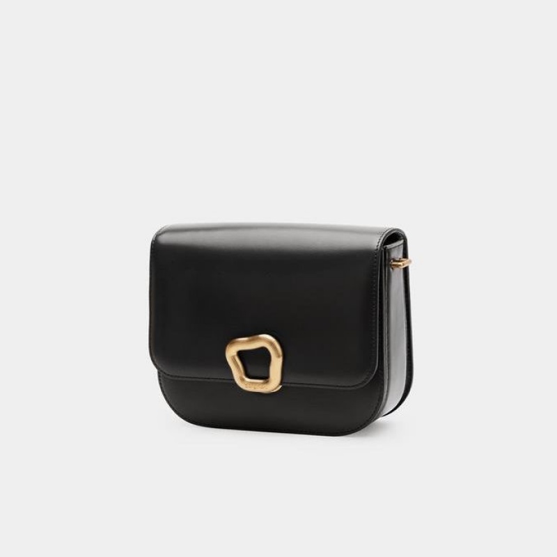 Songmont Medium Reset Tofu Crossbody Bag Black | CANADA CLMVPU