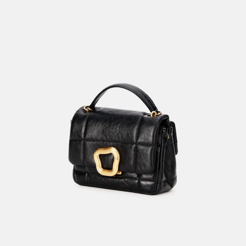 Songmont Mini Chocolate Shoulder Bag Black | CANADA GCOHDZ