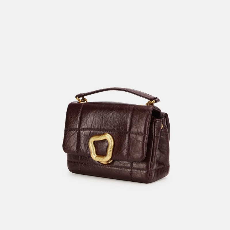 Songmont Mini Chocolate Shoulder Bag Burgundy | CANADA IDVBST