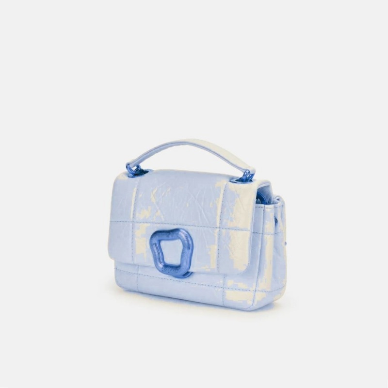 Songmont Mini Chocolate Shoulder Bag Light Blue | CANADA KFGJVW