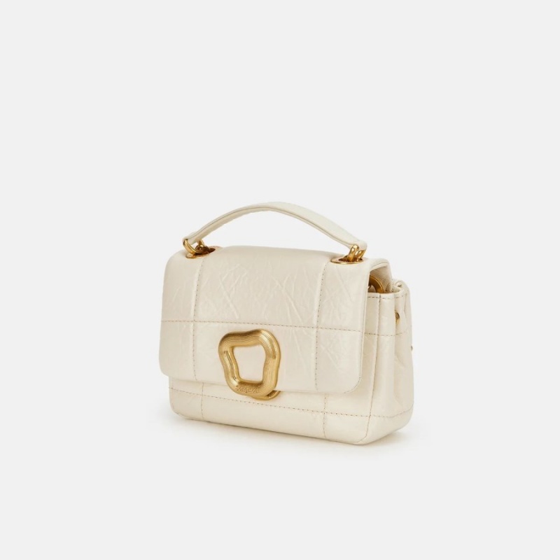 Songmont Mini Chocolate Shoulder Bag White | CANADA HIUTMC