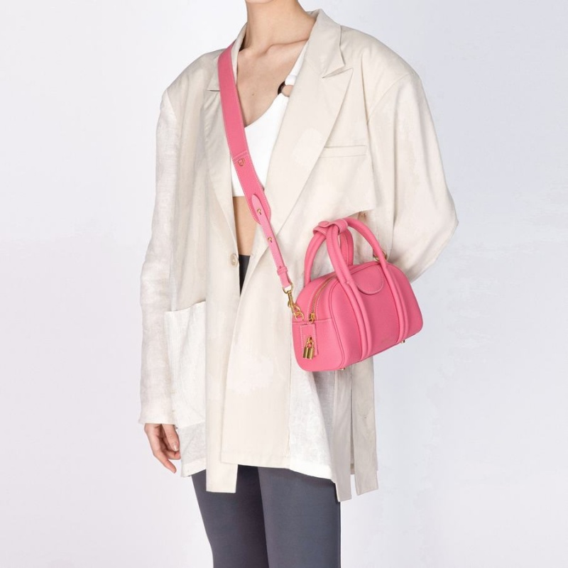 Songmont Small Bowling Crossbody Bag Pink | CANADA RLJNEV