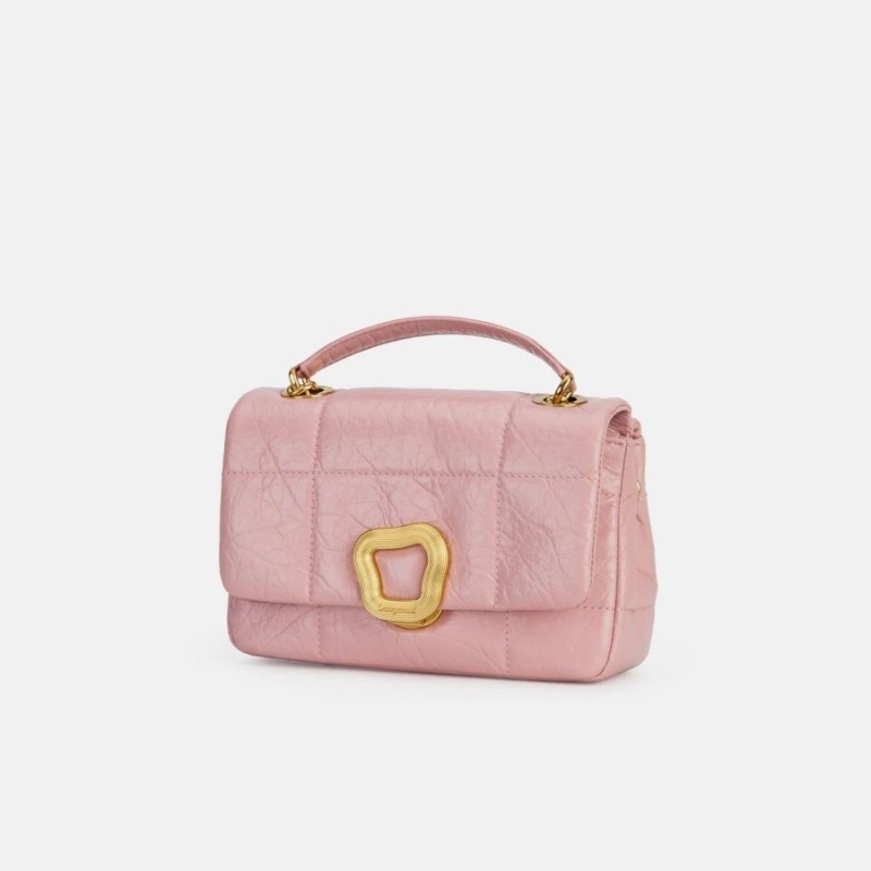 Songmont Small Chocolate Shoulder Bag Pink | CANADA QDJTVY