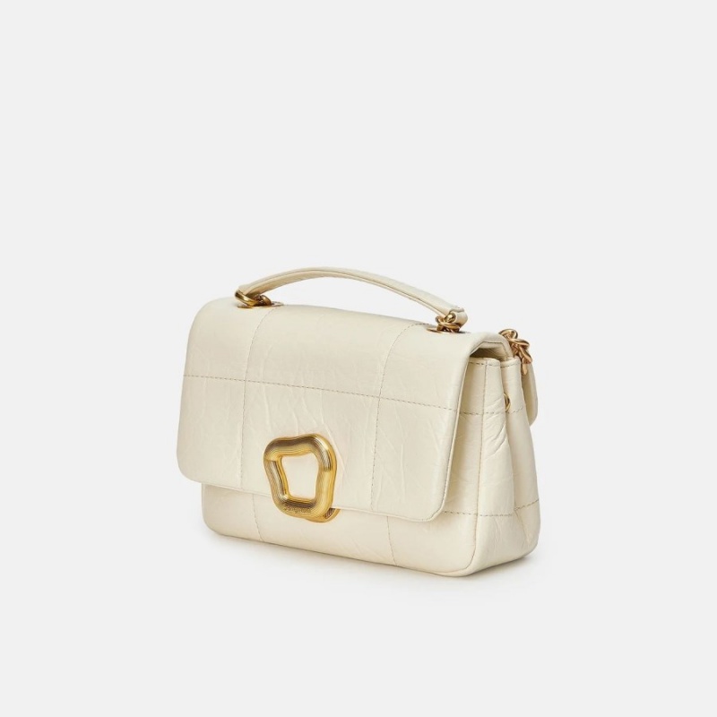 Songmont Small Chocolate Shoulder Bag White | CANADA LHADJF